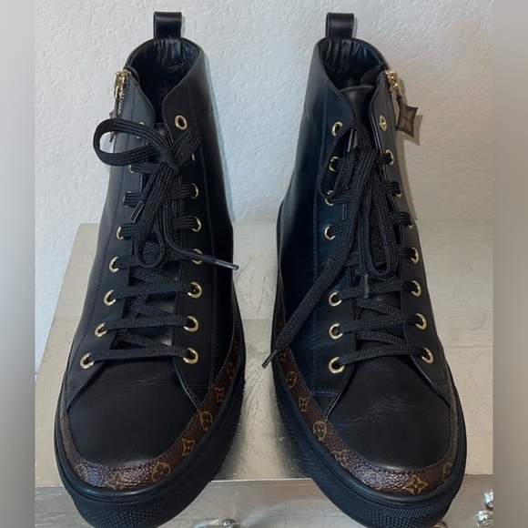 Louis Vuitton Stellar Sneaker Boot monogram tassel combat style shoe - Picture 1 of 15